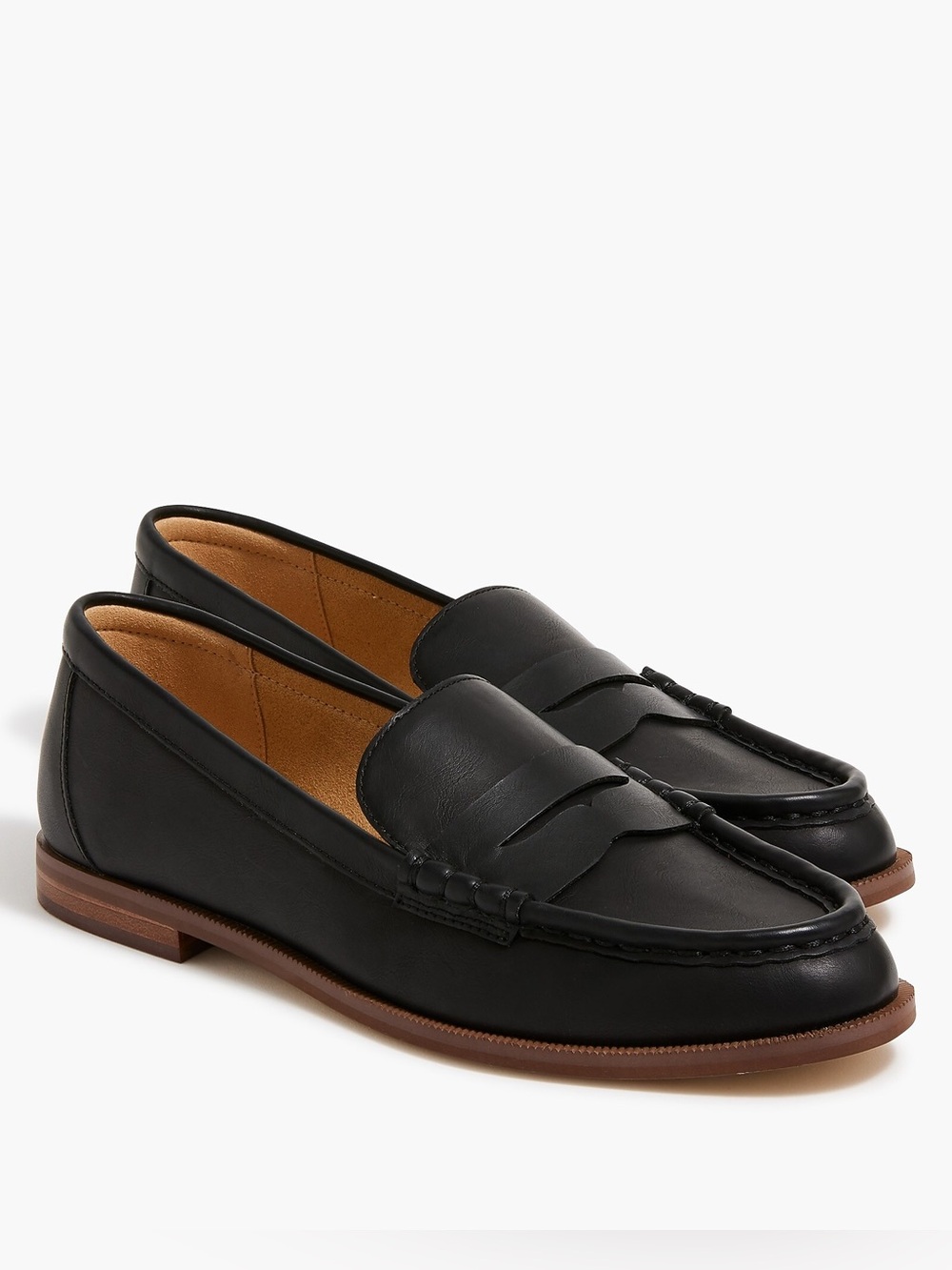 J.Crew Factory Black Penny Loafers Size 8